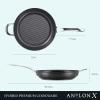 imageAnolon X Hybrid Nonstick Induction Stir Fry Wok Pan Cookware with Lid Dishwasher Safe Compatible with All Stovetops 10 Inch  Charcoal GraySkillet Set 8 Inch  10 Inch  12 Inch