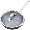 imageAnolon X Hybrid Nonstick Induction Stir Fry Wok Pan Cookware with Lid Dishwasher Safe Compatible with All Stovetops 10 Inch  Charcoal GrayWok 10 Inch wLid