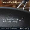 imageAnolon X Hybrid Nonstick Induction Stir Fry Wok Pan Cookware with Lid Dishwasher Safe Compatible with All Stovetops 10 Inch  Charcoal GrayWok 10 Inch wLid