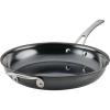 imageAnolon Everlast N2 Carbon Steel Frying PanSkillet with Helper Handle Compatible with All Cooktops Metal Utensil Safe 10 Inch Open Fry Pan  BlackSkillet w Helper Handle 12