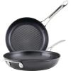 imageAnolon X Hybrid Nonstick Induction Stir Fry Wok Pan Cookware with Lid Dishwasher Safe Compatible with All Stovetops 10 Inch  Charcoal GraySkillet Set 10 Inch  12 Inch
