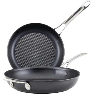 imageAnolon X Hybrid Nonstick Induction Stir Fry Wok Pan Cookware with Lid Dishwasher Safe Compatible with All Stovetops 10 Inch  Charcoal GraySkillet Set 10 Inch  12 Inch