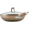 imageAnolon Advanced Home Hard Anodized Nonstick FryingSauteAll Purpose Pan with Lid and Helper Handle 12 Inch Moonstone Dark GrayBronze