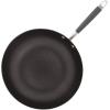 imageAnolon Advanced Home Hard Anodized Nonstick FryingSauteAll Purpose Pan with Lid and Helper Handle 12 Inch Moonstone Dark GrayGray