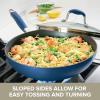 imageAnolon Advanced Home Hard Anodized Nonstick FryingSauteAll Purpose Pan with Lid and Helper Handle 12 Inch Moonstone Dark GrayIndigo