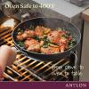 imageAnolon Advanced Home Hard Anodized Nonstick FryingSauteAll Purpose Pan with Lid and Helper Handle 12 Inch Moonstone Dark GrayMoonstone