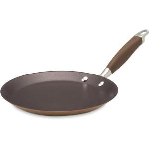 imageAnolon Advanced Home Hard Anodized Nonstick Crepe Pan 95 Inch  MoonstoneBronze II