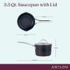 imageAnolon Nouvelle Copper Hard Anodized Nonstick Sauce PanSaucepanSaucier 25 Quart Brown SableOnyx