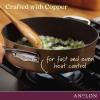 imageAnolon Nouvelle Copper Hard Anodized Nonstick Sauce PanSaucepanSaucier 25 Quart Brown SableSable