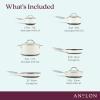 imageAnolon Achieve Hard Anodized Nonstick CookwarePots and Pans Set 10 Piece  TealCream