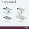 imageAnolon Advanced Bakeware Nonstick Baking Pans Toaster Oven Pan Set 4 Piece  Gray