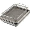 imageAnolon Advanced Bakeware Nonstick Baking Pans Toaster Oven Pan Set 4 Piece  Gray