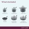 imageAnolon Advanced Home Hard Anodized Nonstick Pots and PansCookware Set 11 Piece  MoonstoneMoonstone