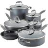 imageAnolon Advanced Home Hard Anodized Nonstick Pots and PansCookware Set 11 Piece  MoonstoneMoonstone