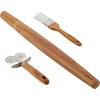 imageAnolon Tools and Gadgets 3Piece Prep Set Pastry Wheel Cutter Pastry Brush 19quot French Rolling Pin