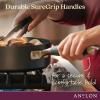 imageAnolon Advanced Home HardAnodized Nonstick Skillets 125Inch Divided Skillet Moonstone
