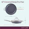 image:imageAnolon Accolade Forged Hard Anodized Cookware Pots and Pans Set 12 Piece  Moonstone Gray amp Accolade Forged Hard Anodized Deep Frying PanSkillet with Helper Handle and Lid12 Inch  Moonstone Gray