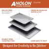 image:imageAnolon Accolade Forged Hard Anodized Nonstick Cookware Pots and Pans Set 12 Piece  Moonstone Gray  Anolon Gourmet Nonstick Bakeware Set with Nonstick Cookie Sheets  Baking Sheets  3 Piece Graphite Gray