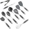 image:imageAnolon Accolade Forged Hard Anodized Nonstick Cookware Pots and Pans Set 12 Piece  Moonstone Gray amp 10Piece Nylon Mixed Tool Set Graphite