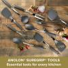 image:imageAnolon Accolade Forged Hard Anodized Nonstick Cookware Pots and Pans Set 12 Piece  Moonstone Gray amp 10Piece Nylon Mixed Tool Set Graphite