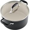 image:imageAnolon Advanced Ceramic Nonstick Pots and Pans cookware made for confident cooking without PFAS Induction Suitable Dishwasher Safe 10 Piece Cookware Set  Black with Cream Ceramic InteriorCookware Set 10 Piece