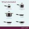 image:imageAnolon Advanced Ceramic Nonstick Pots and Pans cookware made for confident cooking without PFAS Induction Suitable Dishwasher Safe 10 Piece Cookware Set  Black with Cream Ceramic InteriorCookware Set 9 Piece