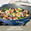 image:imageAnolon Advanced Home HardAnodized Nonstick Open Stock Cookware Woks 14Inch Covered Wok Indigo