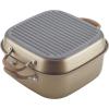 image:imageAnolon Advanced Nonstick 2in1 Deep Square Grill Pan and Square Roaster Cookware Set 11 Inch  Umber