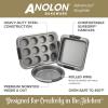image:imageAnolon Advanced Nonstick Baking PanNonstick Cake Pan Round  9 Inch Gray 1 Count Pack of 2Gray