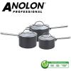 image:imageAnolon Professional Hard Anodised Cookware Set Set of 6  BlackSet of 5