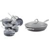 image:imageAnolon Accolade Forged Hard Anodized Cookware Pots and Pans Set 12 Piece  Moonstone Gray amp Accolade Forged Hard Anodized Deep Frying PanSkillet with Helper Handle and Lid12 Inch  Moonstone Gray