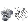 image:imageAnolon Accolade Forged Hard Anodized Nonstick Cookware Pots and Pans Set 12 Piece  Moonstone Gray amp 10Piece Nylon Mixed Tool Set Graphite