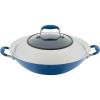 image:imageAnolon Advanced Home HardAnodized Nonstick Open Stock Cookware Woks 14Inch Covered Wok Indigo