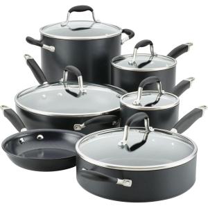 image:imageAnolon Advanced Home Hard Anodized 11Piece Cookware SetOnyx