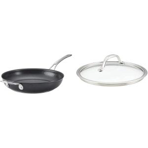 image:imageAnolon X Hybrid Nonstick Frying PanSkillet with Helper Handle 12 Inch Dark Gray amp X Glass Replacement Lid for Hybrid Nonstick Cookware Pots and Pans 10 Inch