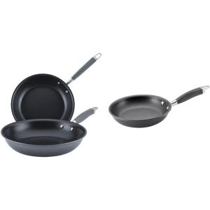 image:imageAnolon Advanced Home HardAnodized Nonstick Skillets 2 Piece Set 1025Inch amp 1275Inch Moonstone amp Advanced Home Hard Anodized Nonstick Sauce PanSaucepanMoonstone