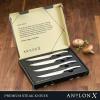 image:imageAnolon X 4 Piece Steak Knife Set Japanese Stainless Steel Four 5Inch Serrated Steak Knives  Polished Stainless Steel