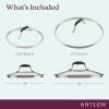 image:imageAnolon Advanced Home Glass Lids Stainless Steel and Silicone Handles 2 Piece 10 Inch and 12 Inch Lid Set OnyxOnyx