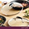 image:imageAnolon Advanced Home Glass Lids Stainless Steel and Silicone Handles 2 Piece 10 Inch and 12 Inch Lid Set OnyxOnyx