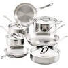 image:imageAnolon EverLast TriPly Clad Stainless Steel Dishwasher Safe Induction Ready 11Piece Cookware Set  Stainless SteelStainless Steel