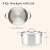 image:imageAnolon EverLast TriPly Clad Stainless Steel Dishwasher Safe Induction Ready 11Piece Cookware Set  Stainless SteelStainless Steel