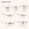 image:imageAnolon EverLast TriPly Clad Stainless Steel Dishwasher Safe Induction Ready 11Piece Cookware Set  Stainless SteelStainless Steel