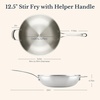 image:imageAnolon EverLast TriPly Clad Stir Fry with Helper Handle 125Inch Stainless Steel