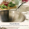 image:imageAnolon EverLast TriPly Clad Stir Fry with Helper Handle 125Inch Stainless Steel