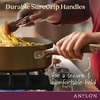image:imageAnolon 83866 Advanced Hard Anodized Nonstick Saute Pan  Frying Pan  Square Fry Pan with Helper Handle 4 QuartBronze BrownBronze