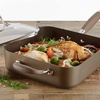 image:imageAnolon 83866 Advanced Hard Anodized Nonstick Saute Pan  Frying Pan  Square Fry Pan with Helper Handle 4 QuartBronze BrownBronze