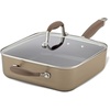 image:imageAnolon 83866 Advanced Hard Anodized Nonstick Saute Pan  Frying Pan  Square Fry Pan with Helper Handle 4 QuartBronze BrownBronze