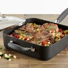 image:imageAnolon Advanced Hard Anodized Nonstick Saute Square Fry Pan with Helper Handle 4 Quart Graphite Gray83862Graphite Gray