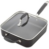image:imageAnolon Advanced Hard Anodized Nonstick Saute Square Fry Pan with Helper Handle 4 Quart Graphite Gray83862Graphite Gray
