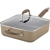 image:imageAnolon 83866 Advanced Hard Anodized Nonstick Saute Pan  Frying Pan  Square Fry Pan with Helper Handle 4 QuartBronze BrownBronze